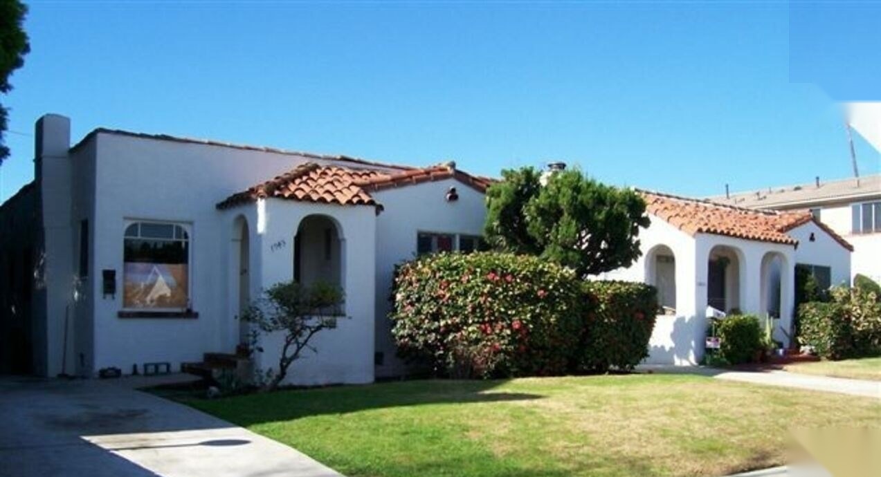 Two 1920 Spanish bungalows on one lot at 1945 Barry Ave in West LA's Sawtelle corridor