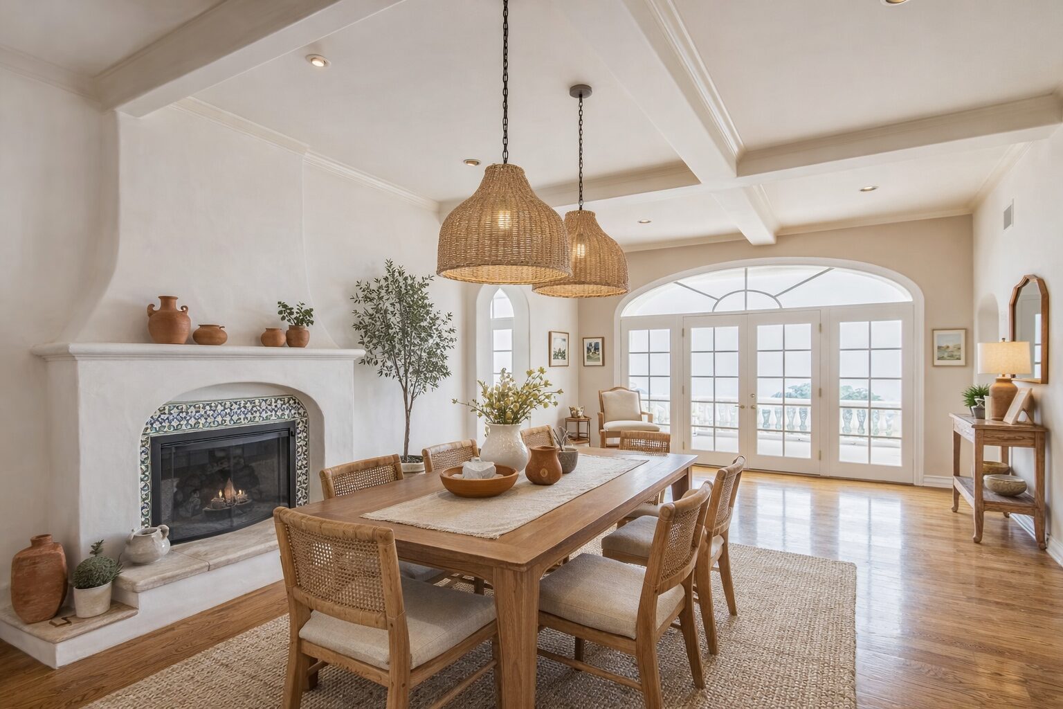 Dining and living room opening to the view terrace