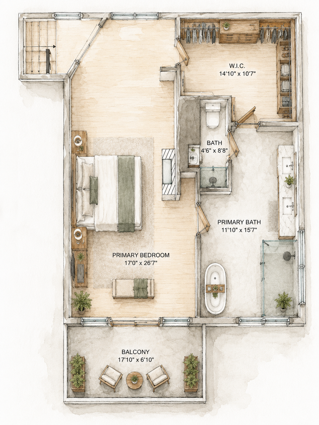 14405 Mulholland — third floor plan