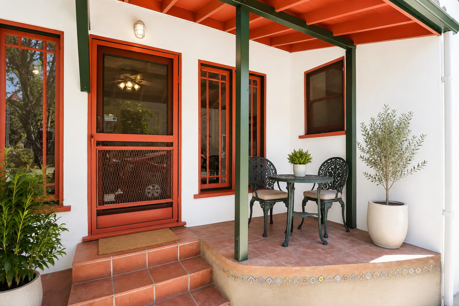 Front home covered porch
