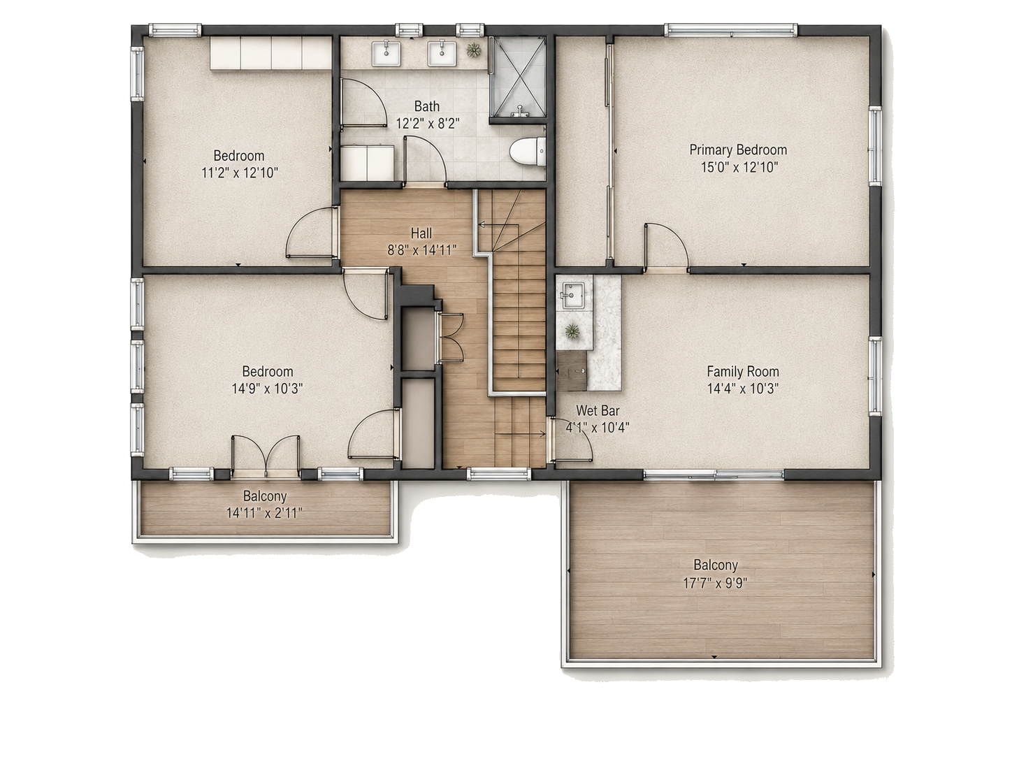 Back home second floor plan