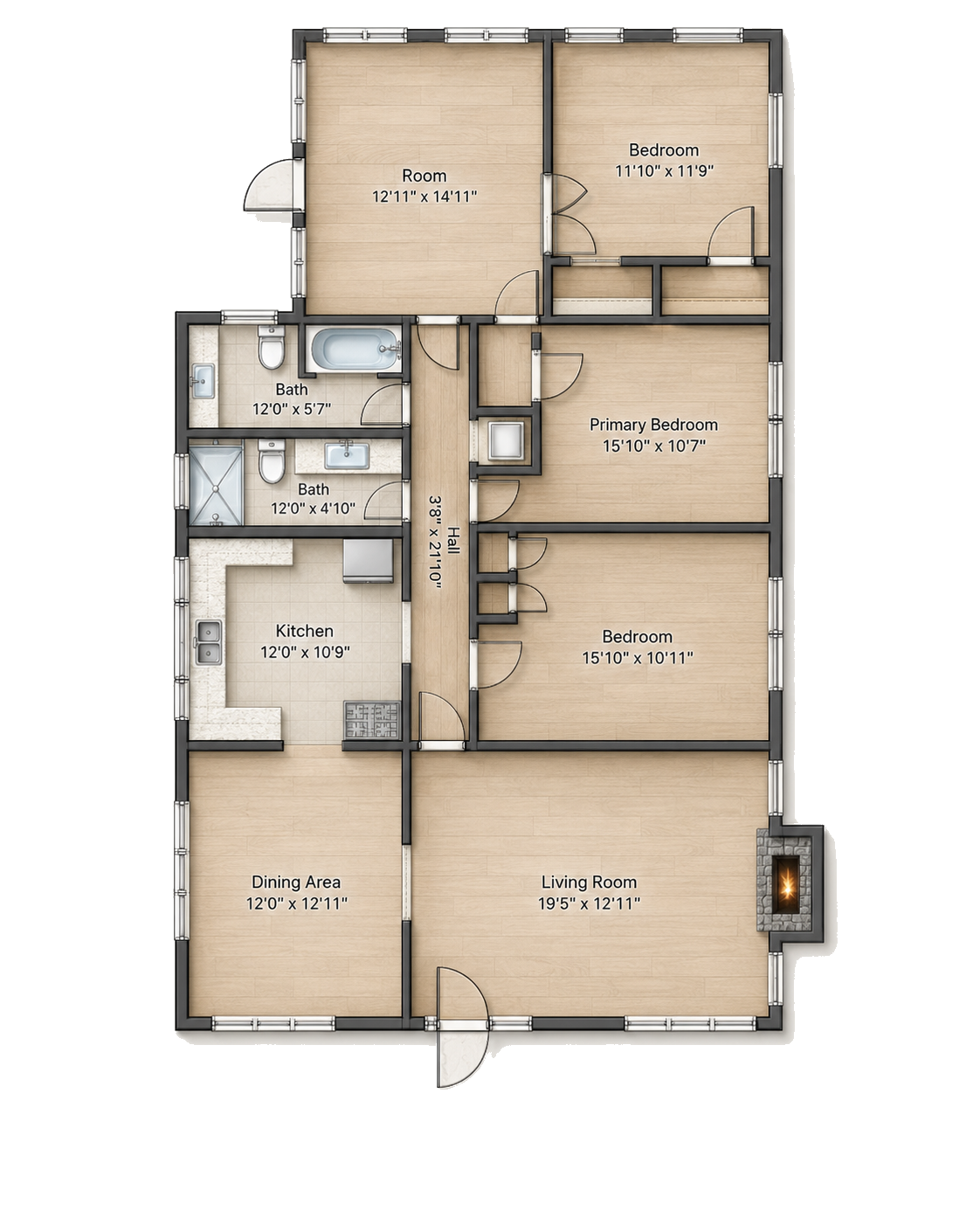 Front home floor plan